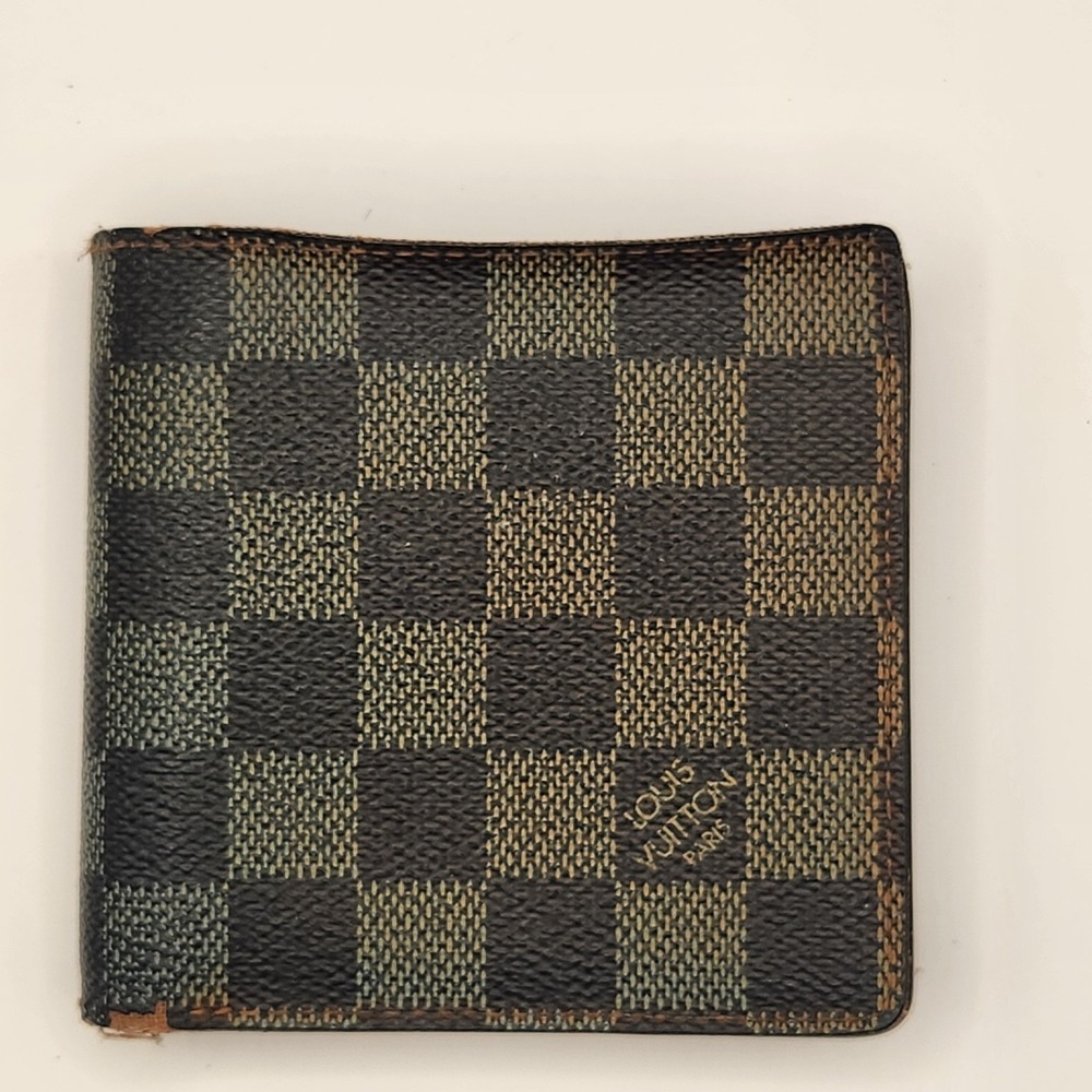 EGA Louis Vuitton Damier Portefeuille Marco Bifold Wallet Brown Men's Women's